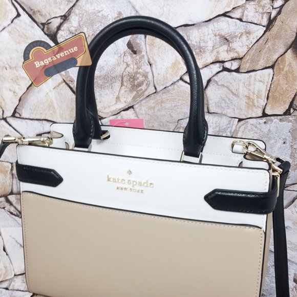 ✨purse staci medium satchel shoulder bag beige leather medium Wallet Kate Spade - Picture 7 of 15